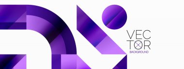 Parlak daire, kare, üçgen minimalist geometrik arkaplanı şekillendirir. Gösterişli, çağdaş tasarım dijital tasarımlar, sunumlar, web sitesi afişleri, sosyal medya paylaşımları için biraz sofistike