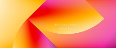 Posterler, kapaklar, afişler, broşürler, web siteleri için parlak renk çemberi ve yuvarlak element minimal geometrik soyut arkaplan