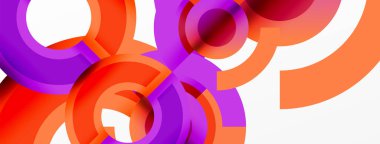 Çember geometrik soyut vektör arkaplanı