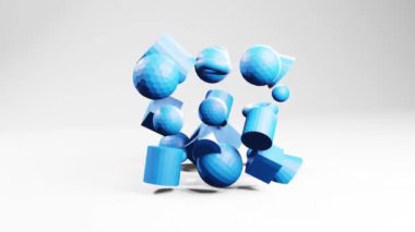 Küp oluşturulmuş animasyon hareketi grafikleri soyut geometrik arkaplan