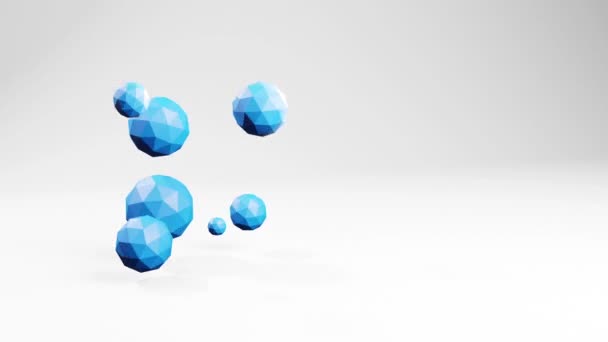 Techno Sphères Rendu Animation Mouvement Graphiques Abstrait Fond Géométrique — Video