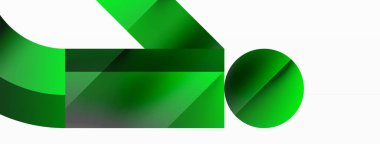 Parlak daire, kare, üçgen minimalist geometrik arkaplanı şekillendirir. Gösterişli, çağdaş tasarım dijital tasarımlar, sunumlar, web sitesi afişleri, sosyal medya paylaşımları için biraz sofistike