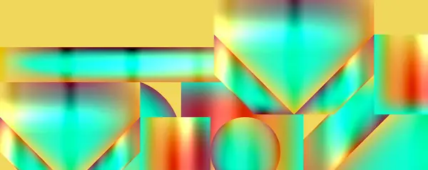 Neon Farbe Abstrakte Geometrische Formen Hintergrunddesign Vektor Illustration Für Tapeten — Stockvektor