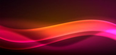 Neon ışıklarının ruhani parıltısında dinamik dalgalar. Hareket akışkanlığı ile neonun ışıl ışıl cazibesini birleştiren kavram, hem canlılığı hem de gelecekteki karmaşıklığı somutlaştıran büyüleyici arka plan.