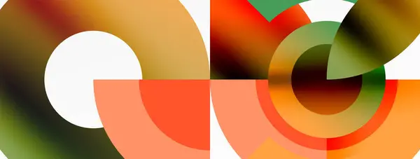 円形幾何学的抽象的なベクトルの背景 — ストックベクタ