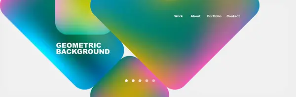 ランディング ページ サイトのティール リキッド カラー背景デザイン 流体勾配図形の組成 未来的なデザインポスター Eps10 ベクトル — ストックベクタ