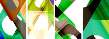 Soyut arkaplan seti, üçgenlerin dinamik etkileşimini gösteriyor. Modern tasarım ve geometrik cazibenin birleşimi