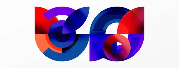 Cercle Géométrique Abstrait Fond Vectoriel — Image vectorielle