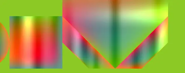 Neonové Barevné Geometrické Tvary Vektorové Ilustrace Pro Tapetu Nápis Pozadí — Stockový vektor