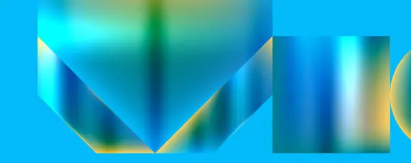 Neon Bunte Geometrische Formen Vektor Illustration Für Tapeten Banner Hintergrund — Stockvektor