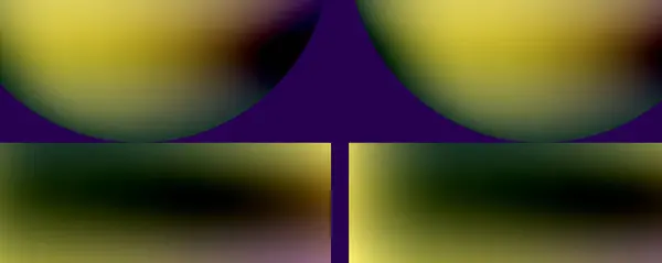 Симметричный Дизайн Фиолетовом Электрическом Синем Желтыми Зелеными Кругами Напоминающими Оттенки — стоковый вектор