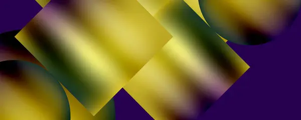 Красочная Фотография Крупным Планом Фиолетового Фона Украшенного Желтыми Зелеными Квадратами — стоковый вектор