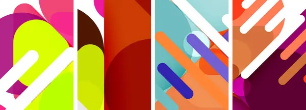 Ett Levande Collage Med Färgglada Bilder Hand Som Håller Mobiltelefon — Stock vektor