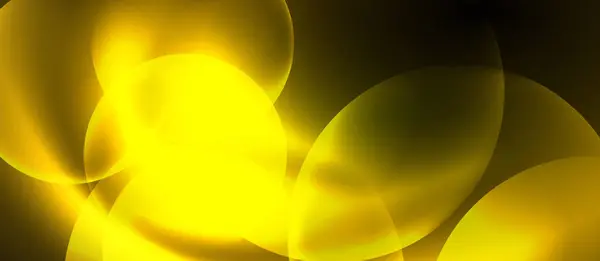 Close Yellow Light Resembling Flower Petal Black Background Evoking Sense — Stock Vector