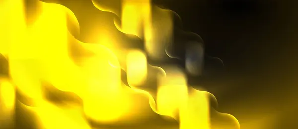 Lähikuva Keltaisesta Liekistä Mustaa Taustaa Vasten Makrovalokuvauksen Avulla Sähköinen Sininen — vektorikuva