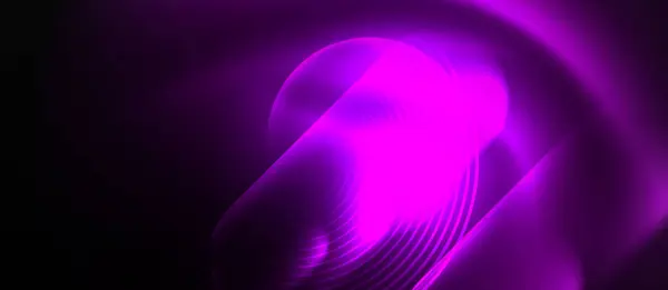 Neon Purple Light Illuminating Dark Black Background Creating Mesmerizing Visual — Stock Vector