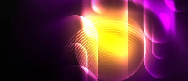 Des Teintes Vives Orange Violet Créent Une Superbe Fusée Éclairante — Image vectorielle