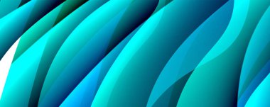 Aqua 'nın tonları ve renklerine benzer bir desenle elektrik mavisi bir bitkinin canlı rengini andıran beyaz bir zemin üzerinde mavi bir gök mavisi dalga.