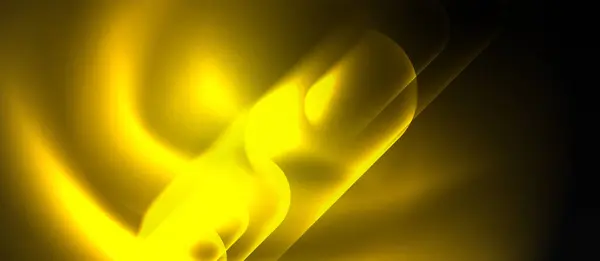 暗い背景に黄色の炎の美しいパターンを示すマクロ写真 アンバーの色合いは 満開の開花植物に似た魅惑的なコントラストを作成します — ストックベクタ