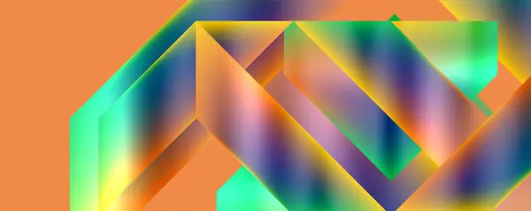 Vibrerande Geometriskt Mönster Med Trianglar Nyanser Elektrisk Blå Och Magenta — Stock vektor