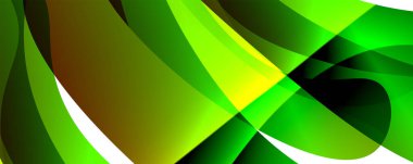 Beyaz arka planda yeşil ve sarı bir girdap Yüksek kalite