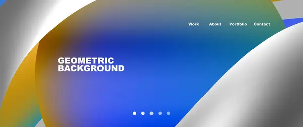Geometric Background Featuring Gradient Electric Blue Yellow Silver Colors Perfect — Vetor de Stock