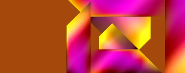 Fondo Abstracto Vibrante Con Triángulo Simétrico Tonos Púrpura Violeta Rosa Vector De Stock