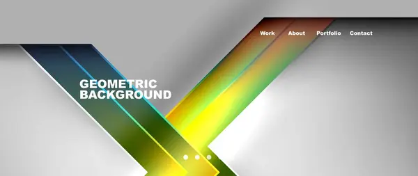 Vibrant Geometric Background Featuring Liquid Rainbow Colors Artistic Design Combines — Stock Vector
