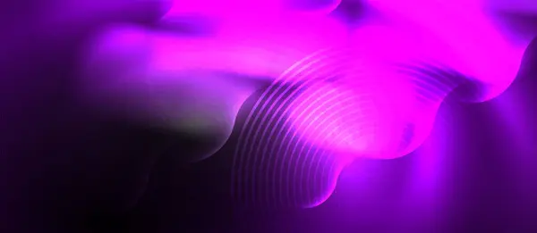 Close Shot Reveals Vibrant Purple Light Black Background Resembling Colors — Stock Vector