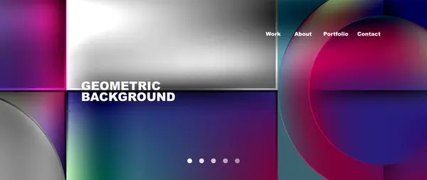 Vibrant Geometric Background Featuring Squares Circles Blend Violet Electric Blue Royalty Free Stock Vectors