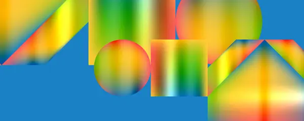 Des Formes Géométriques Vibrantes Magenta Bleu Électrique Créent Motif Coloré — Image vectorielle