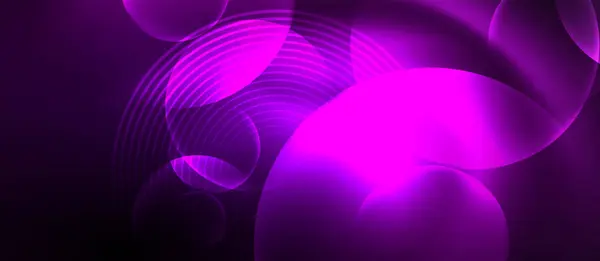 Vibrant Purple Light Illuminates Dark Background Creating Dramatic Contrast Color — Stock Vector