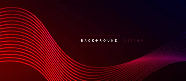 Dynamic Logo Featuring Red Blue Wave Dark Background Incorporating Shades 图库矢量图片