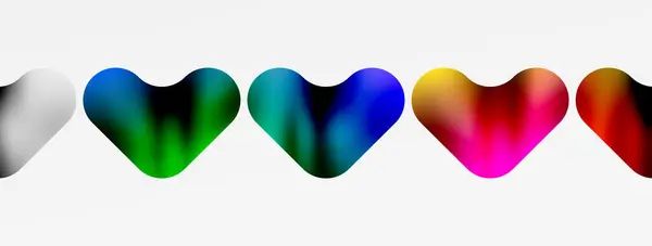 Affichage Vibrant Pétales Bleu Électrique Magenta Forme Cœur Dans Motif — Image vectorielle