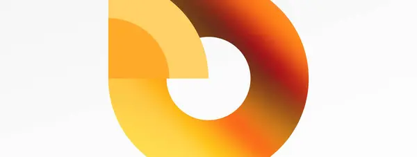 Symbol För Gas Gul Och Orange Cirkel Med Vit Mitt — Stock vektor
