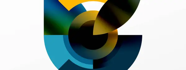 Bokstaven Utformad Med Färgglada Cirklar Skapar Ett Symmetriskt Och Konstnärligt — Stock vektor