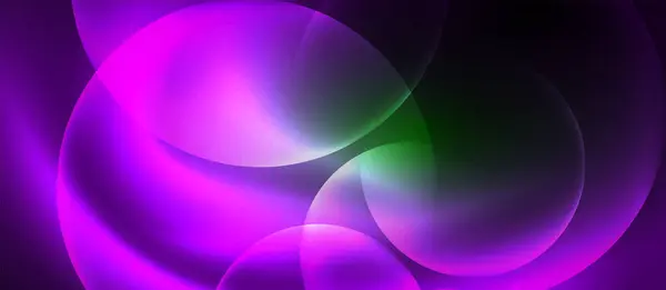 Colorfulness Esplode Con Vibrante Cerchio Viola Verde Uno Sfondo Nero — Vettoriale Stock