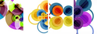 Elektrik mavisi, taç yaprağı pembesi ve diğer renklerden oluşan bir dizi beyaz arka planda suluboya bir sanat eserini andıran görsel bir desen oluşturur.