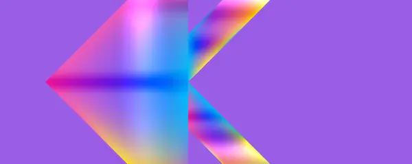 Красочная Стрелка Оттенках Фиолетового Фиолетового Пурпурного Электрического Синего Расположенная Ярком — стоковый вектор