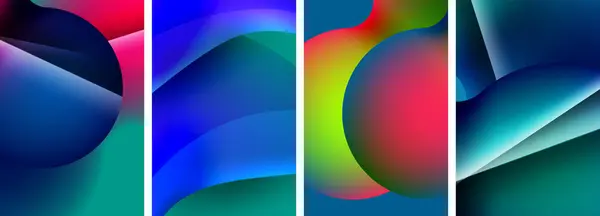 Collage Artístico Con Arco Iris Colores Con Vibrantes Patrones Magenta — Archivo Imágenes Vectoriales