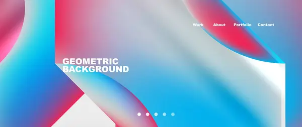 Geometric Background Featuring Gradient Red Blue White Modern Design Inspired Vektorová Grafika
