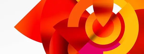 Piesă Artă Abstractă Nuanțe Roșu Galben Roz Cerc Centru Simbolizând — Vector de stoc