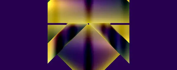 Ett Levande Lila Och Gult Geometriskt Mönster Violett Bakgrund Med — Stock vektor
