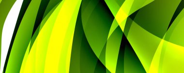 Yeşil ve sarı renkli simetrik bir desen ve karasal bir bitkiyi andıran makro bir fotoğraf, elektrik mavisi ipuçları ile soyut bir arkaplan yaratıyor.