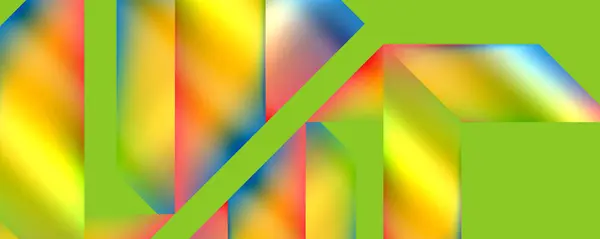 Vibrant Art Paint Creates Symmetrical Pattern Triangles Tints Shades Electric — Stock Vector