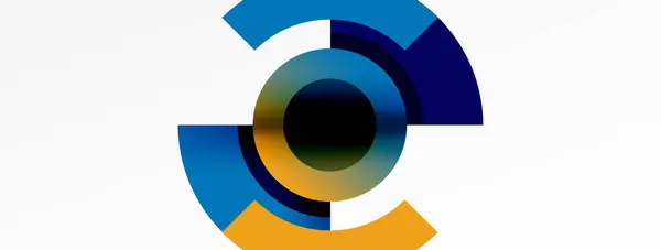 Cercle Électrique Bleu Jaune Avec Centre Noir Ressemblant Motif Cils — Image vectorielle