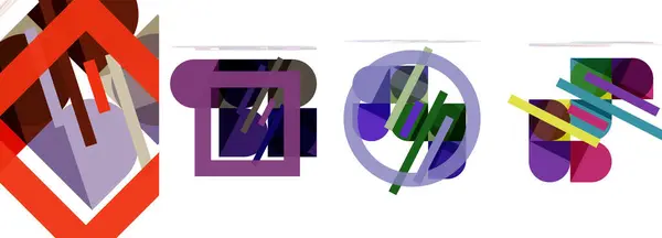 Ensemble Lettres Colorées Compris Lettre Haute Qualité — Image vectorielle