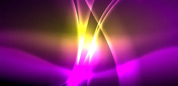 Ослепительный Фиолетовый Желтый Фон Электрическим Синим Свечением Исходящим Создавая Яркий — стоковый вектор