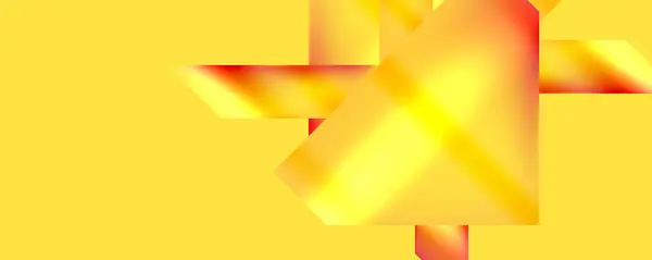 Artystyczny Pokaz Odcieni Odcieni Żółtych Kwadratów Brzoskwiniowym Tle Przypominający Ciepły — Wektor stockowy