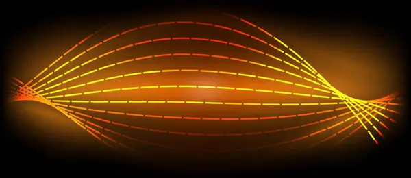 Immagine Computerizzata Raffigurante Una Sfera Luminosa Simile Oggetto Astronomico Uno — Vettoriale Stock